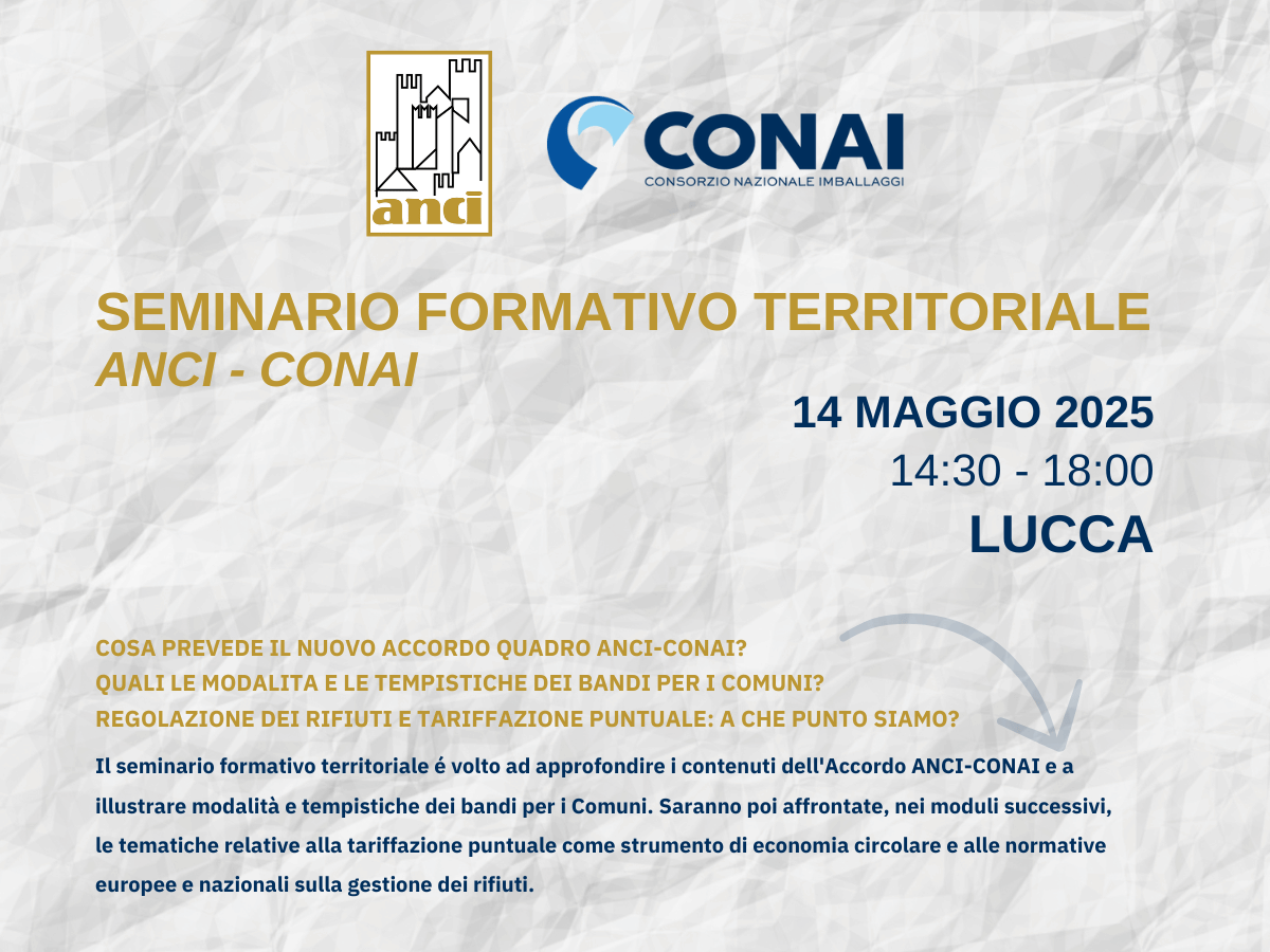 Seminario formativo territoriale ANCI CONAI | Lucca