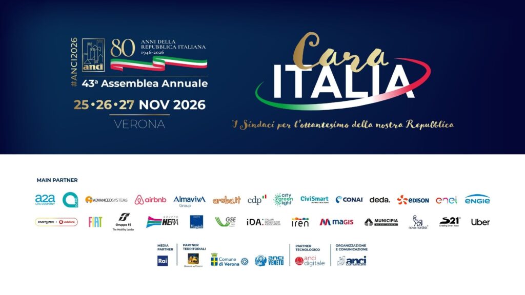 Assemblea ANCI 2026 Verona Main Partner 16:9 Assemblea ANCI 2026 Verona Main Partner 16:9